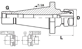 NT50 COLLET CHUCK ER40 L= 58 mm 1